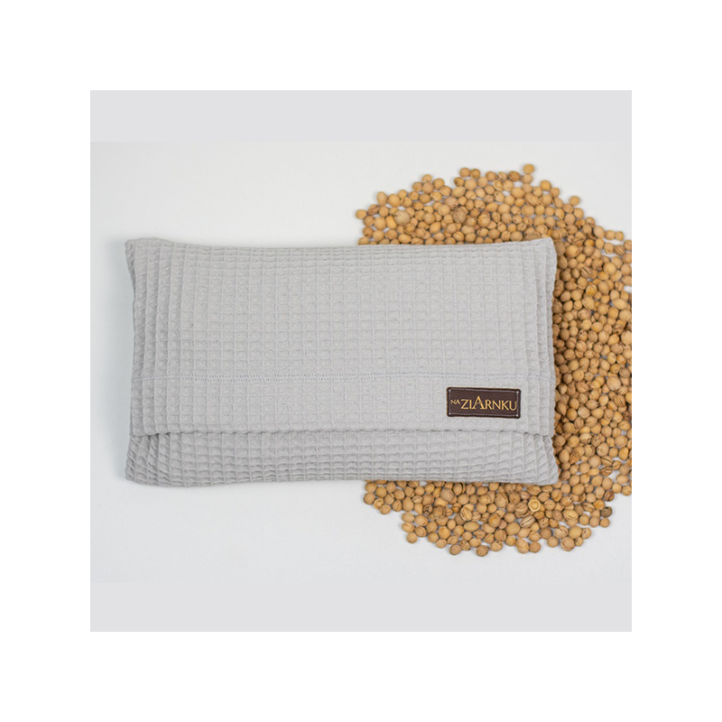 szara poduszka z pestek wiśni