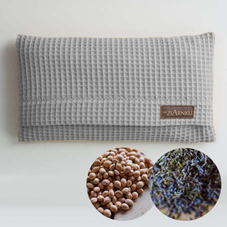 copy of Termofor z Pestek Wiśni Lawenda - szary wafelek