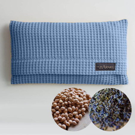 Termofor z Pestek Wiśni Naturalny, Ekologiczny - niebieski