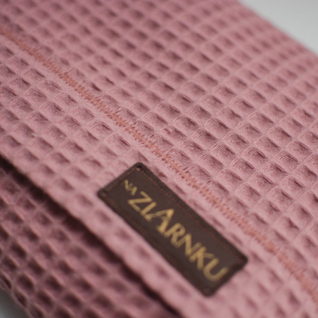 Bezpieczny Termofor z Pestek Wiśni Naturalny, Ekologiczny brudny róż wafelek-lawenda