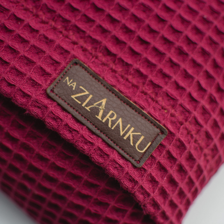 Termofor z Pestkami Wiśni Lawenda Bordowy wafelek