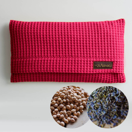 Termofor z Pestkami Wiśni Lawenda Bordowy wafelek