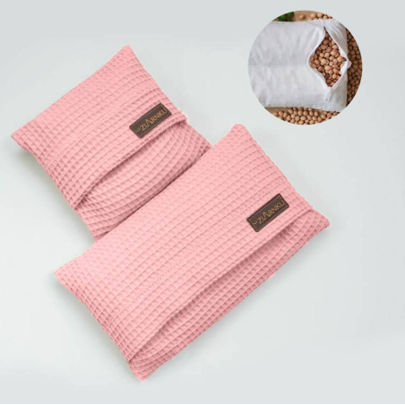 Termofory z pestkami wiśni, Duży + Mały - bezowy,wafelek - zestaw na