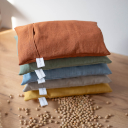 Lniane termofor z pestkami wiśni różne kolory eko zero waste