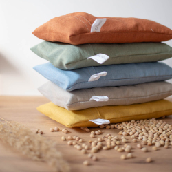 Lniane termofor z pestkami wiśni różne kolory eko zero waste