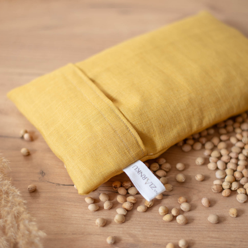 Lniane termofor z pestkami wiśni zero waste