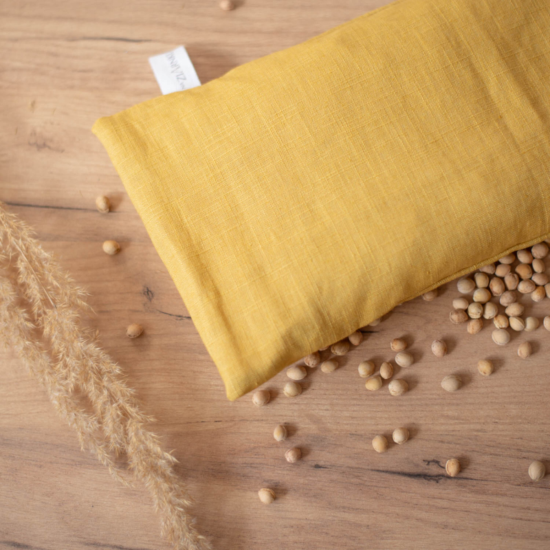 Lniane termofor z pestkami wiśni różne kolory eko zero waste