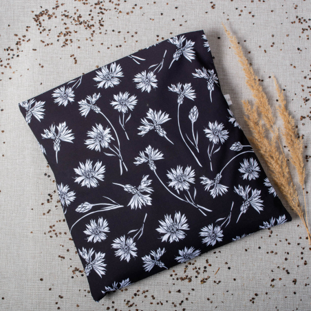 Poduszka 40x40 łuskami orkiszu i gryki, pachnąca lawendą - bawełna premium chabry