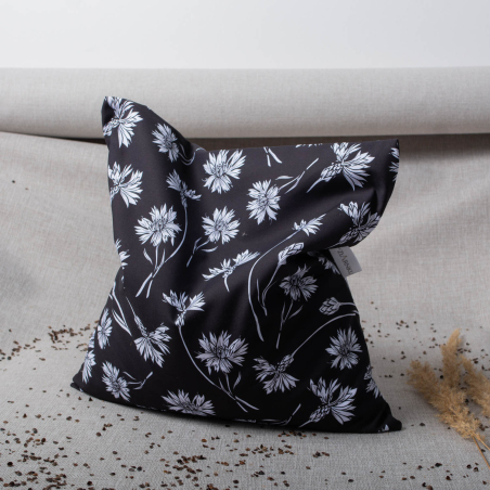 Poduszka gryczana czarna PREMIUM 40x40 z dodatkiem lawendy
