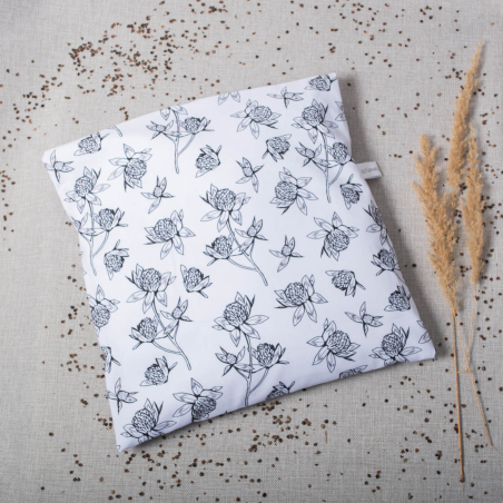 Naturalna poduszka gryka i orkisz 40x40 – bawełniana premium , koniczyny